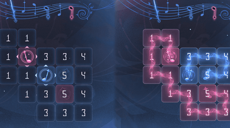 Multiple Music Notes and Their End Points