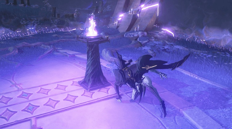 Der Ort mit hellem Kerzenlicht.